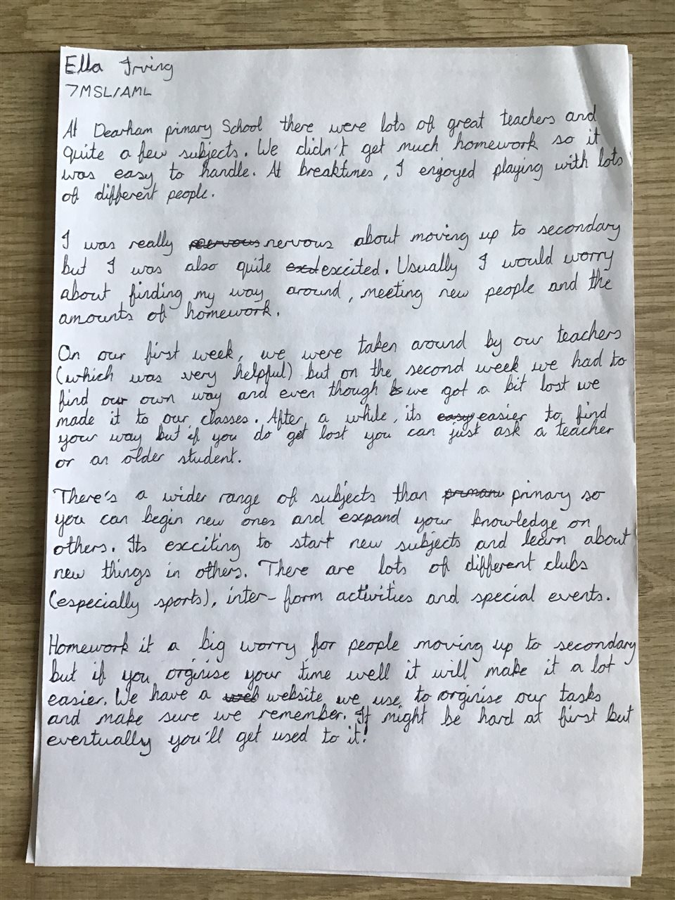 Year 7 Student Feedback — Cockermouth School